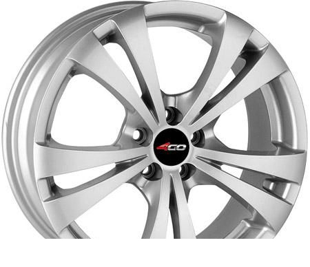 Wheel 4GO 131 Silver 15x6.5inches/4x100mm - picture, photo, image