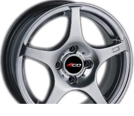Wheel 4GO 550 Silver 15x6.5inches/4x114.3mm - picture, photo, image