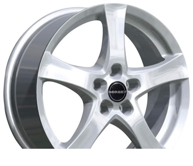 Wheel Borbet F Diamond Silver-Lackiert 17x7inches/5x100mm - picture, photo, image