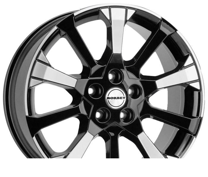 Wheel Borbet X10 Black Polished 17x7.5inches/5x108mm - picture, photo, image