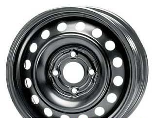 Wheel KFZ 8075 Black 15x6inches/4x114.3mm - picture, photo, image