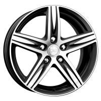 KiK Andorra Black Platinum Wheels - 16x6.5inches/5x100mm