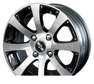 Wheel KiK Arkada Nova Black Platinum 14x5.5inches/4x108mm - picture, photo, image