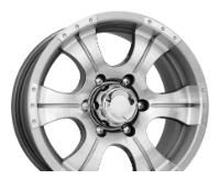 Wheel KiK Bajkonur Black Platinum 17x7.5inches/5x114.3mm - picture, photo, image