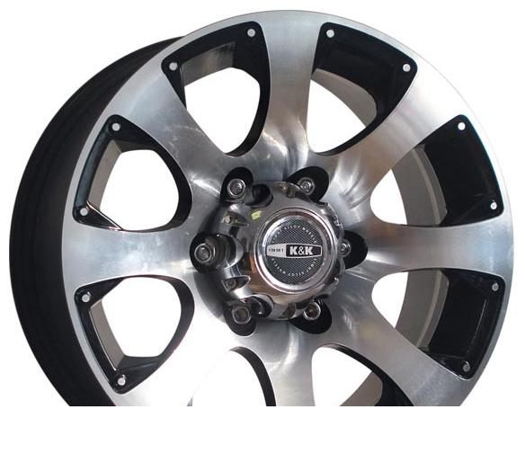 Wheel KiK Dakar 2 Black Platinum 16x7.5inches/6x139.7mm - picture, photo, image