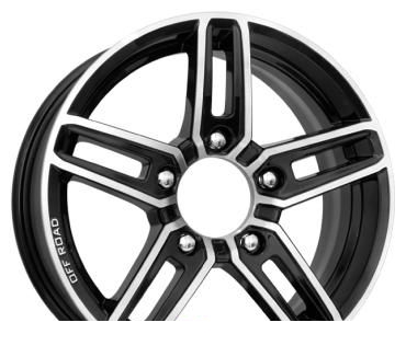 Wheel KiK Don Black Platinum 16x6.5inches/5x139.7mm - picture, photo, image