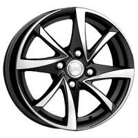 KiK Iguana Diamond Black Wheels - 15x6.5inches/4x100mm