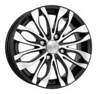 KiK Kanzashi Black Diamond Wheels - 14x5.5inches/4x100mm