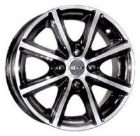 KiK Konkur Black Platinum Wheels - 15x6.5inches/4x108mm