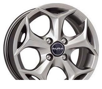 Wheel KiK Kristall Black Platinum 14x6inches/4x100mm - picture, photo, image