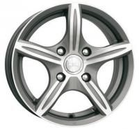 KiK Mirel Diamond Black Wheels - 14x6inches/4x100mm