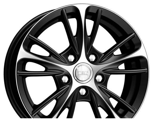 Wheel KiK Mulen Ruzh Black Diamond 14x5.5inches/4x100mm - picture, photo, image