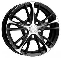 KiK Mulen Ruzh Black Platinum Wheels - 15x6.5inches/4x100mm