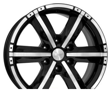 Wheel KiK Okinava Black Platinum 17x7.5inches/6x139.7mm - picture, photo, image