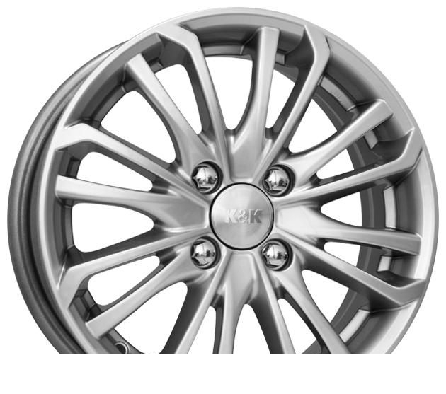 Wheel KiK Rim Black Platinum 16x6.5inches/4x108mm - picture, photo, image