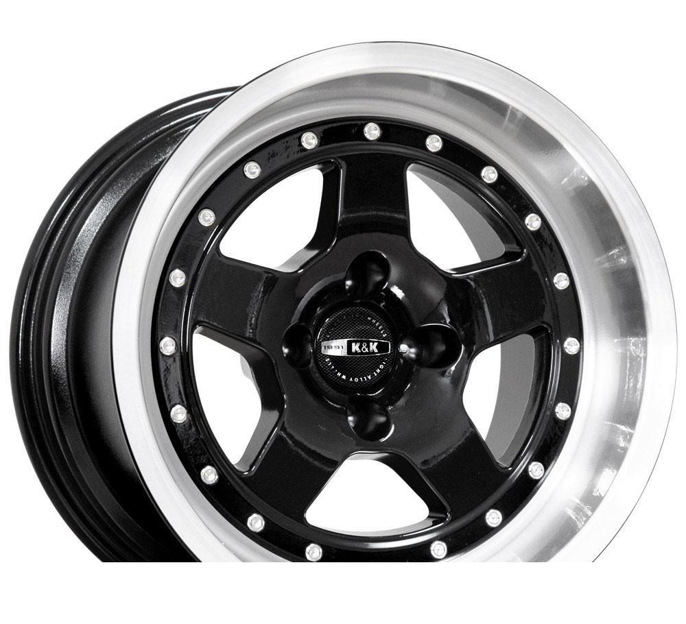 Wheel KiK Sport Car Diamond Black 15x10inches/4x98mm - picture, photo, image