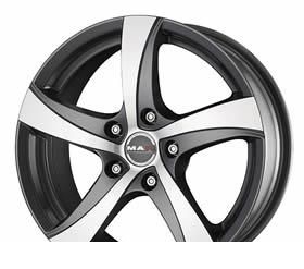 Wheel Mak Mistral GUN METAL MIRROR FACE 15x6.5inches/4x114.3mm - picture, photo, image