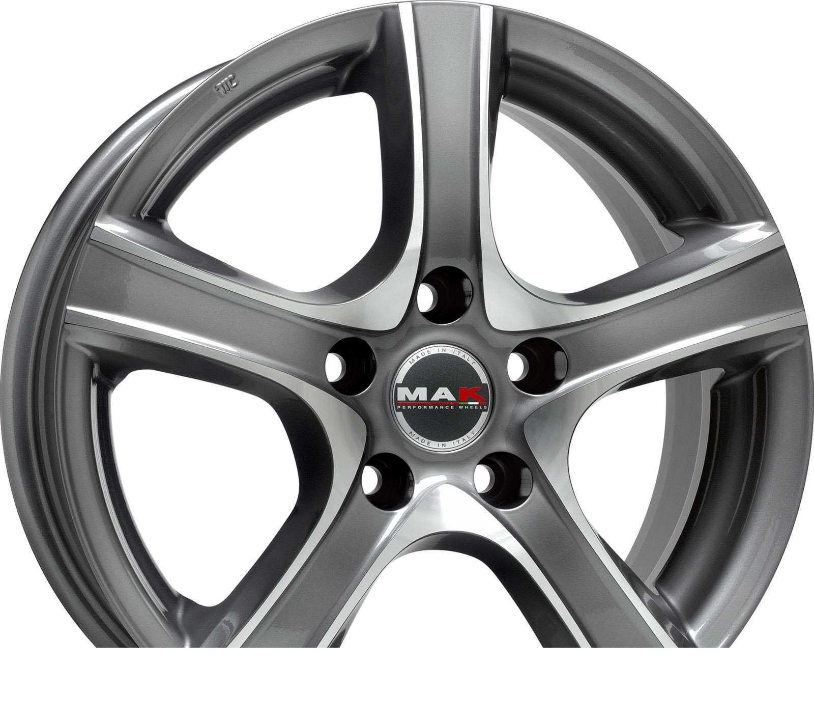 Wheel Mak Scorpio SILVER GG 15x6.5inches/4x100mm - picture, photo, image