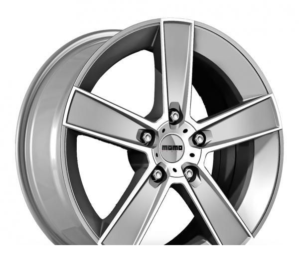 Wheel Momo Strike 2 Glossy Silver-Polished 17x8inches/5x114.3mm - picture, photo, image