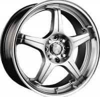 Racing Wheels H-196 BK/PGD Wheels - 15x6.5inches/8x100mm