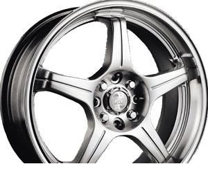 Wheel Racing Wheels H-196 Chrome 15x6.5inches/8x100mm - picture, photo, image