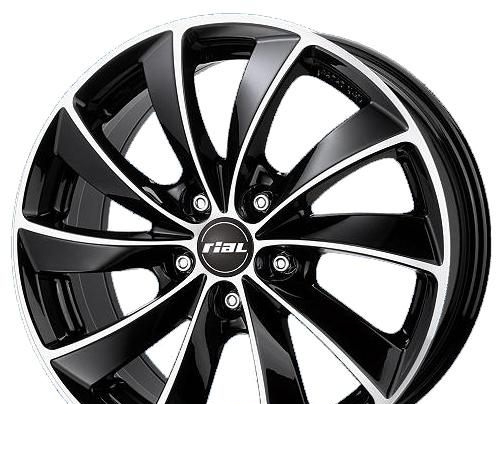 Wheel Rial Lugano diamant Black front pol 16x7.5inches/5x108mm - picture, photo, image