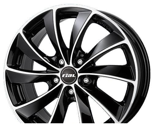 Wheel Rial Lugano Diamond Black Polished 16x7.5inches/5x114.3mm - picture, photo, image