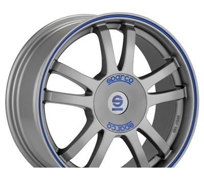 Wheel Sparco Rally WHITE + BLUE LIP 15x6.5inches/4x100mm - picture, photo, image