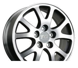 Wheel TG Racing LZ 324 BLK POL 16x6.5inches/5x114.3mm - picture, photo, image