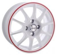 TG Racing TGR 001 WHITE RED RING Wheels - 14x5.5inches/4x100mm